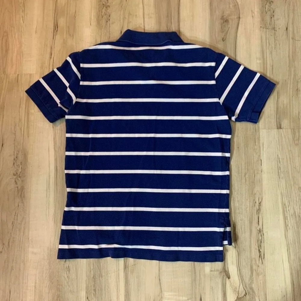 Ralph Lauren navy‎ blue striped polo shirt
